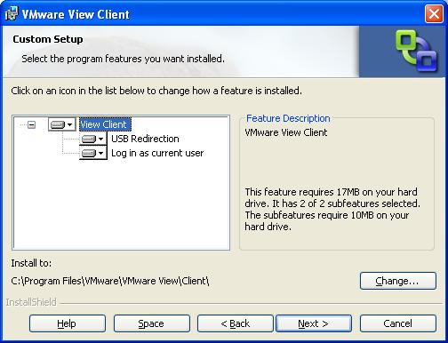 vmware client setup